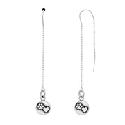 Paw Print and Heart Thread Earrings, Close To My Heart