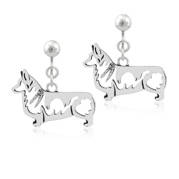 Sterling Silver Pembroke Welsh Corgi Earrings