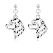 Sterling Silver Portuguese Water Dog Earrings