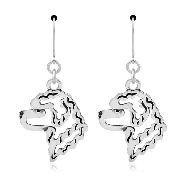 Sterling Silver Portuguese Water Dog Earrings