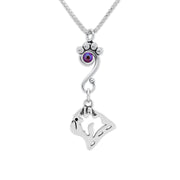 Crystal Pug Necklace, Head