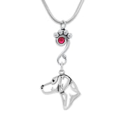 Crystal Rhodesian Ridgeback Necklace, Head