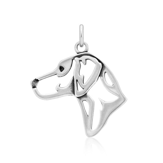 Rhodesian Ridgeback Pendant Head Design in Sterling Silver.