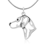 Sterling Silver Rhodesian Ridgeback Necklace, Head