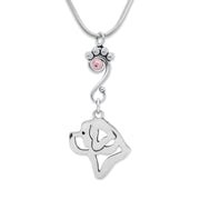 Crystal Saint Bernard Necklace, Head