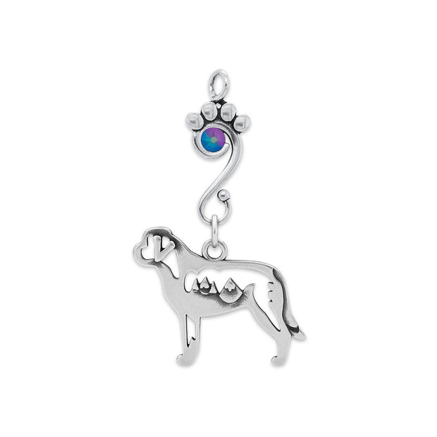 Crystal Saint Bernard Necklace, w/Mountain Body