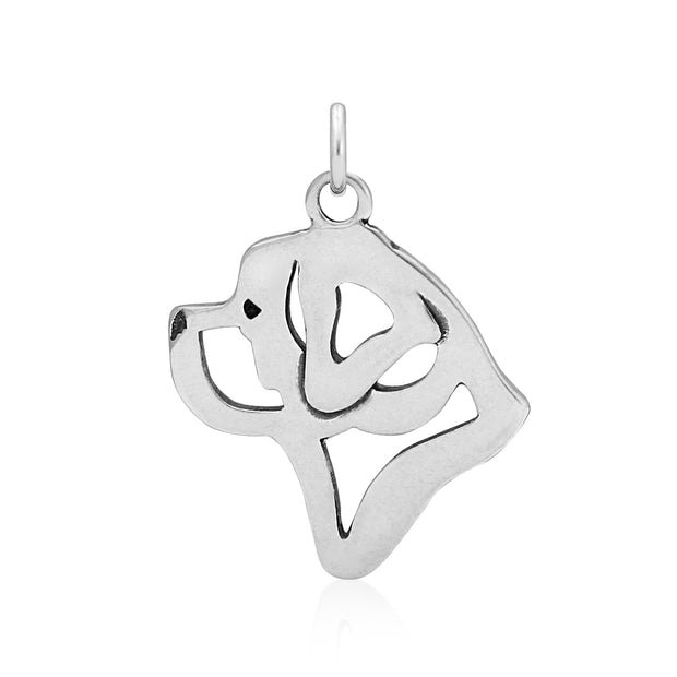 Sterling Silver Saint Bernard Pendant, Head