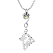 Schipperke Birthstone Necklace, Head