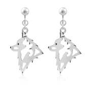 Sterling Silver Schipperke Earrings