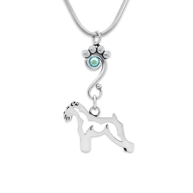 Crystal Schnauzer Necklace, Natural Ears Body