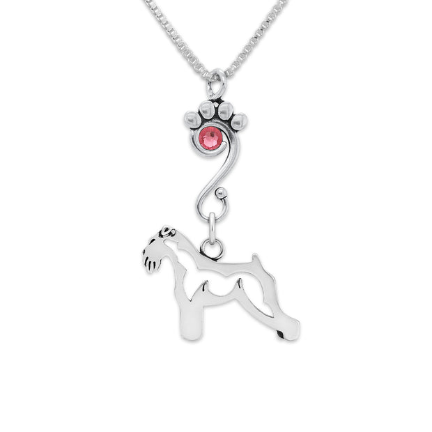 Crystal Schnauzer Necklace, Natural Ears Body