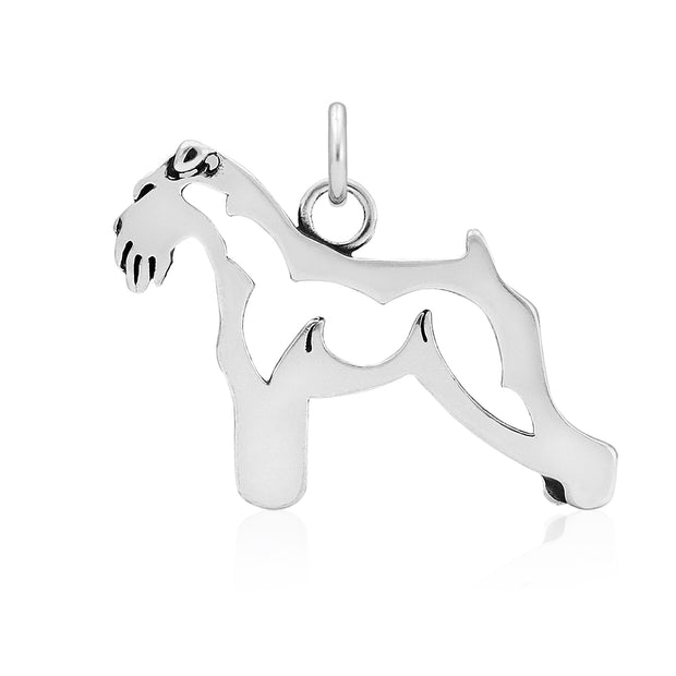 Schnauzer Pendant Body Design in Sterling Silver.