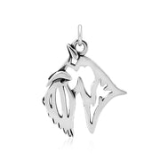 Scottish Terrier Pendant Head Design in Sterling Silver.