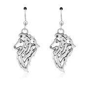 Shetland Sheepdog Earrings Head Design in Sterling Silver in French Hook.