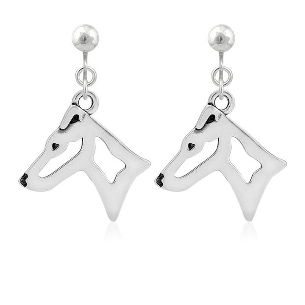 Sterling Silver Smooth Fox Terrier Earrings