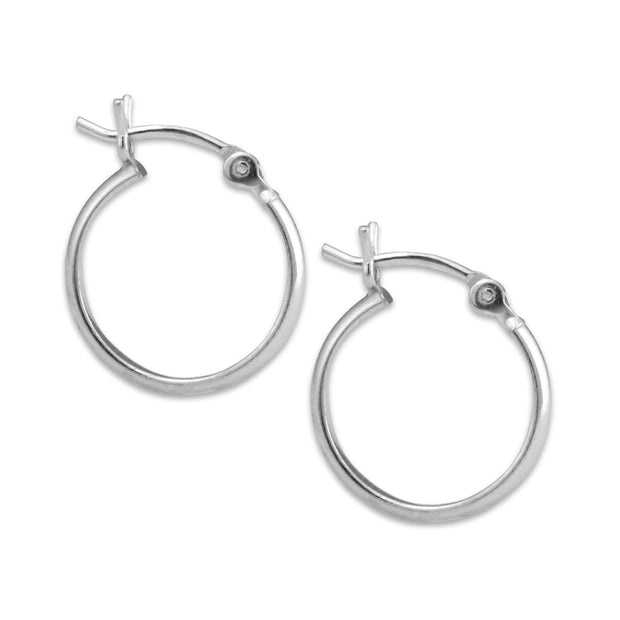 Hoop Earrings in Sterling Silver.