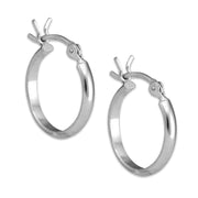 Hoop Earrings in Sterling Silver.