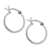 Hoop Earrings in Sterling Silver.