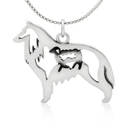 Belgian Sheepdog Necklace Jewelry in Sterling Silver