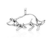 Border Collie Pendant Body Design in Sterling Silver.