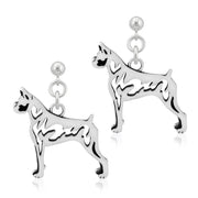 Boxer Earrings in Sterling Silver