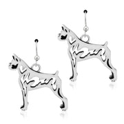 Boxer Earrings in Sterling Silver