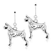 Boxer Earrings in Sterling Silver