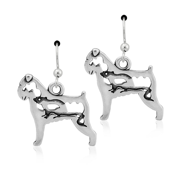 Brussels Griffon Earrings in Sterling Silver