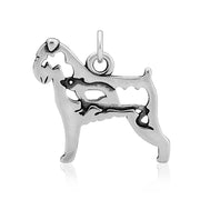 Brussels Griffon Pendant Body Design with Rat in Sterling Silver.