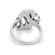 Cavalier King Charles Ring Head Design in Sterling Silver Back Side View.