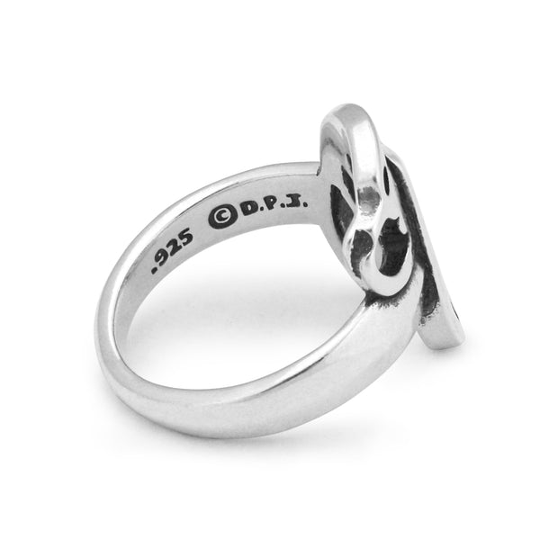 Cavalier King Charles Ring Head Design in Sterling Silver Side View.