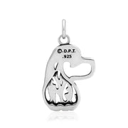 Cocker Spaniel Pendant Necklace in Sterling Silver