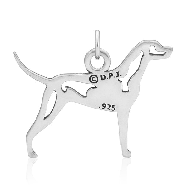 Dalmation Pendant Body Design in Sterling Silver Back Side View.