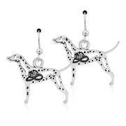 Dalmation Earrings Body Design in Sterling Silver in French Hook.