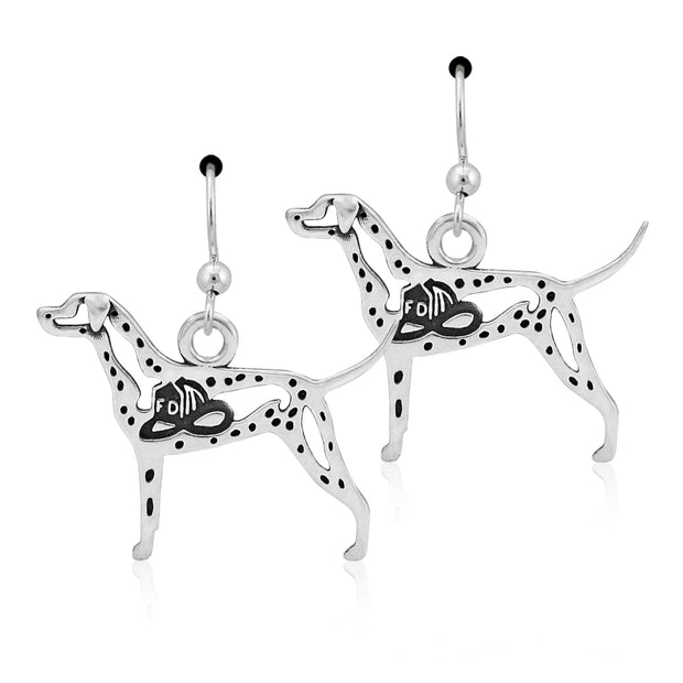 Dalmation Earrings Body Design in Sterling Silver in French Hook.