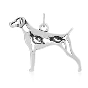 German Shorthaired Pointer Pendant Body Design in Sterling Silver.