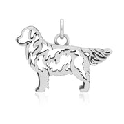 Golden Retriever Pendant Body Design in Sterling Silver.