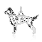 Goldendoodle Pendant Body Design in Sterling Silver.