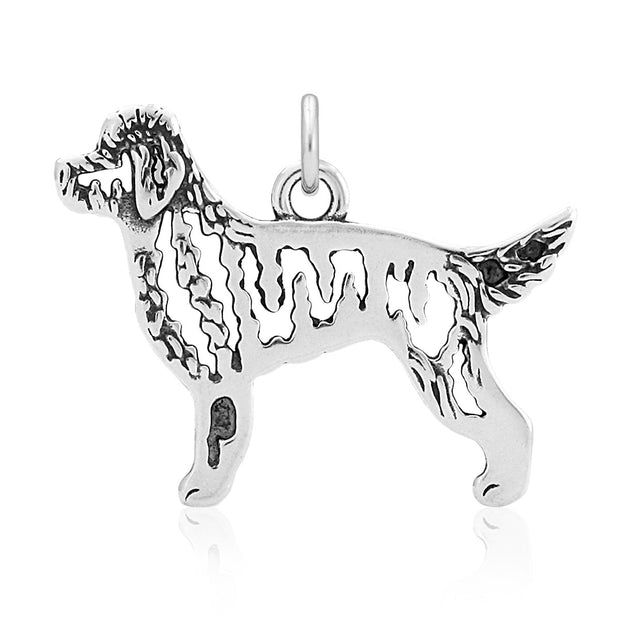 Goldendoodle Pendant Body Design in Sterling Silver.