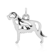 Irish Wolfhound Pendant Body Design with Wolf in Sterling Silver.