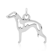 Italian Greyhound Pendant Body Design in Sterling Silver.