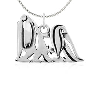 Maltese Necklace Body Design in Sterling Silver on Box Chain.