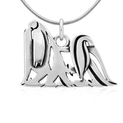 Maltese Necklace Body Design in Sterling Silver on Snake Chain.