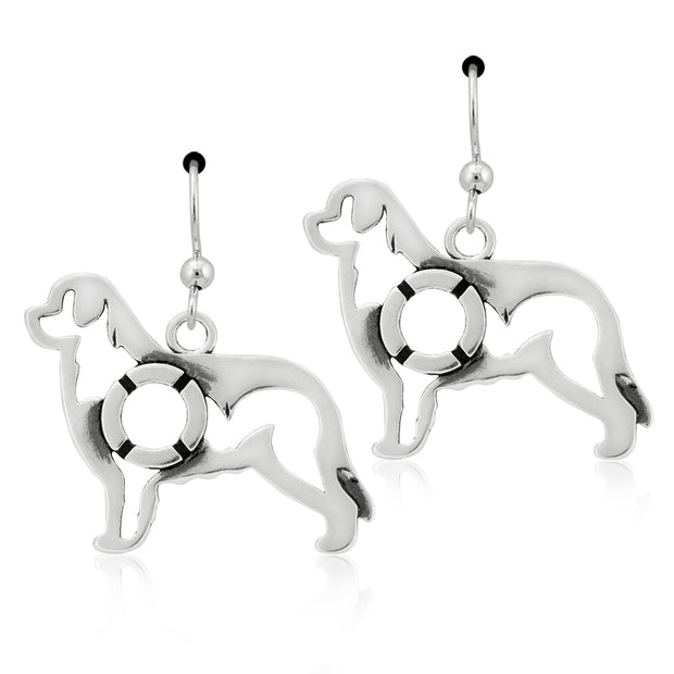 Newfoundland Earrings Body Design in Sterling Silver in French Hook.