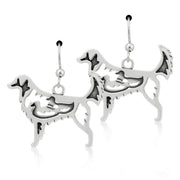 Nova Scotia Duck Tolling Retriever Earrings Body Design in Sterling Silver in French Hook.