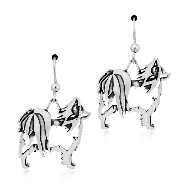 Papillon Earrings Body Design in Sterling Silver in French Hook.