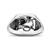 Papillon Ring Gaiting Body Design in Sterling Silver Back Side View.