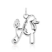 Poodle Necklace Jewelry in Sterling Silver