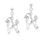 Poodle Earrings in Sterling Silver