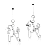 Poodle Earrings in Sterling Silver